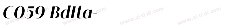C059 BdIta字体转换